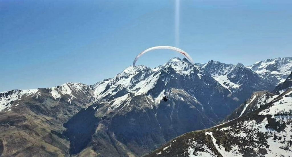 Stage thermique cross Pyrénées . Transisiton au dessus de la vallée de Oô
